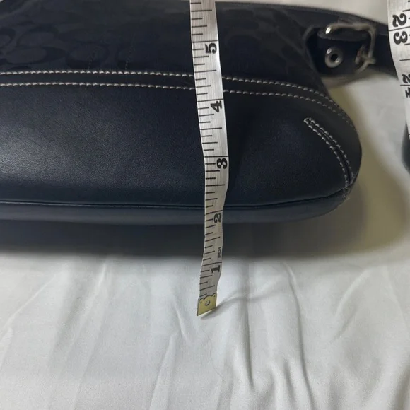 Coach Signature Jacquard Black Crossbody Bag Style 9362 - Picture 9 of 14